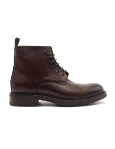Exton botines de hombre en piel con cordones y cremallera